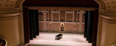 View of the Merrill stage from seat Balcony 2 Row J Seat 13