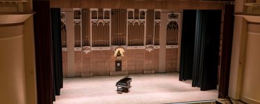 View of the Merrill stage from seat Balcony 3 Row D Seat 13