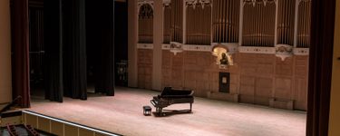 View of the Merrill stage from seat Grand Tier 1 Row C Seat 9