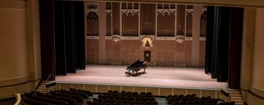 View of the Merrill stage from seat Grand Tier 3 Row G Seat 4