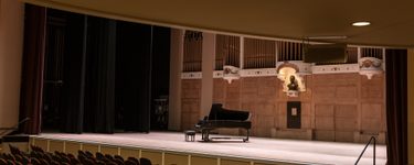 View of the Merrill stage from seat Terrace 1 Row E Seat 6